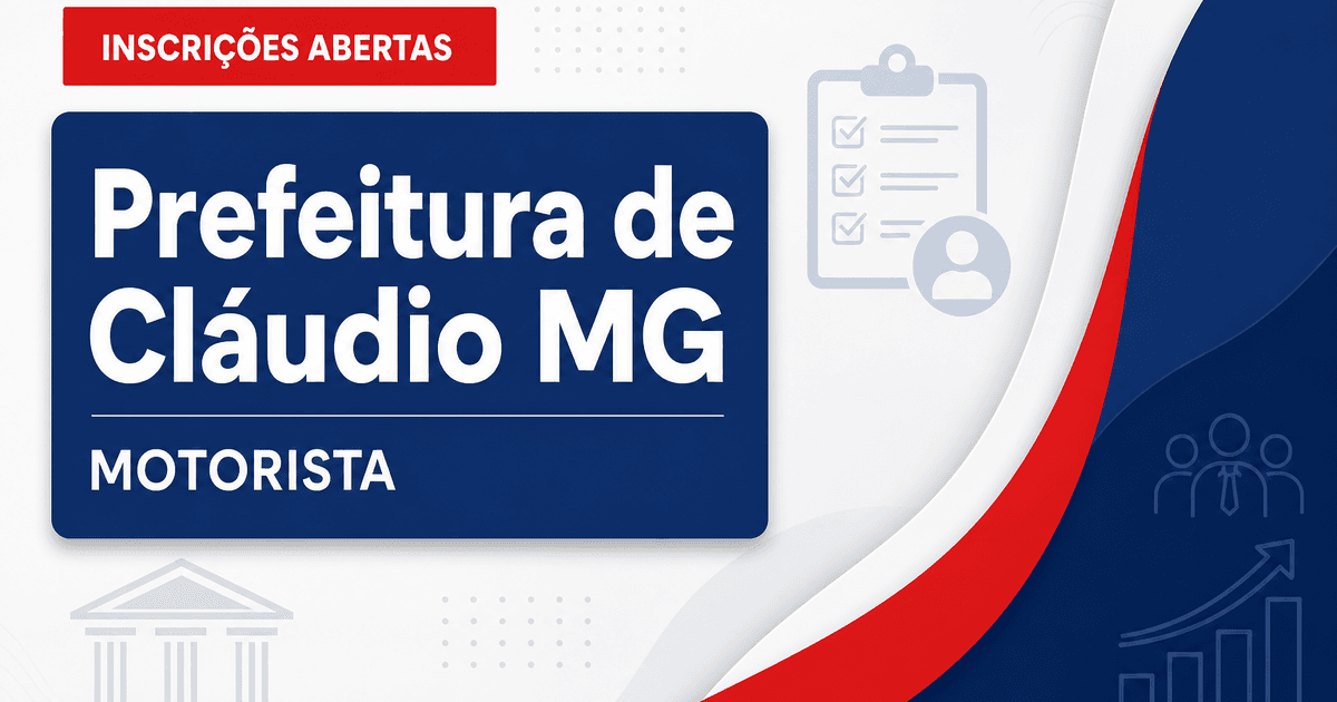 Prefeitura de Cláudio - MG abre processo seletivo para o cargo de motorista - Prefeitura de Cláudio