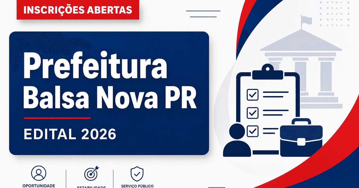 Prefeitura de Balsa Nova - PR abre processo seletivo para técnico em enfermagem - Prefeitura de Balsa Nova