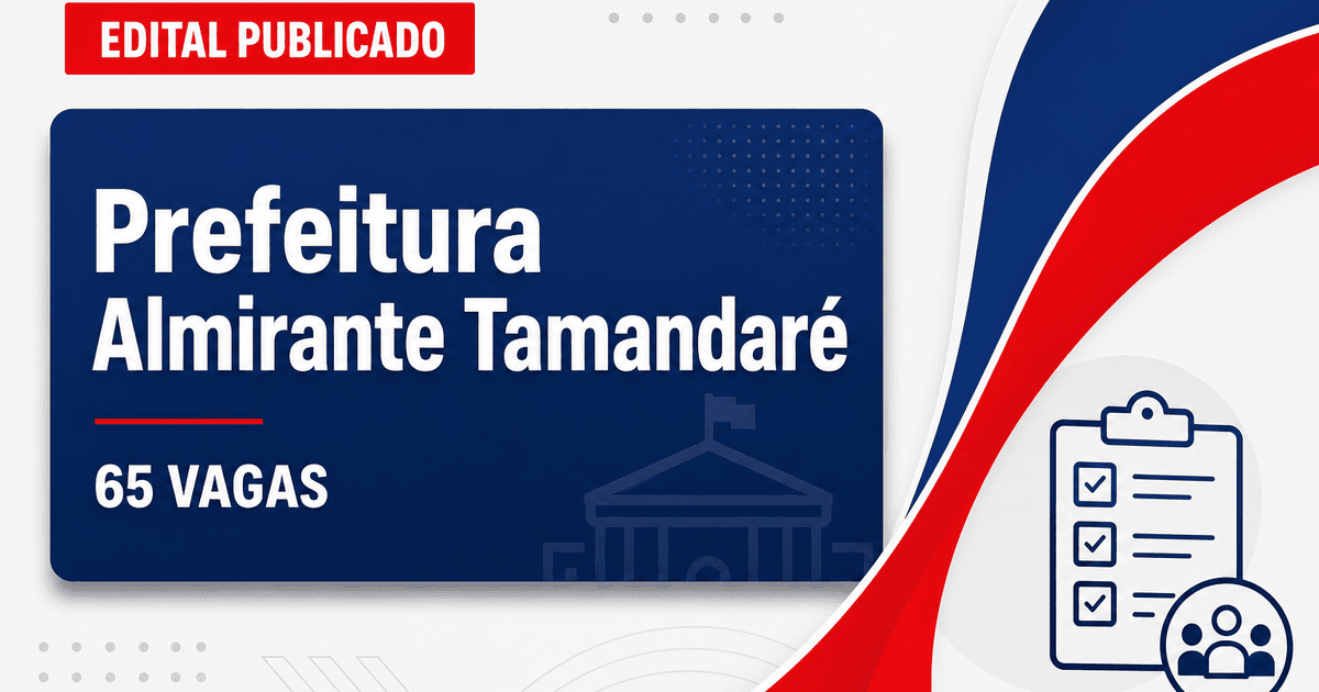 Prefeitura de Almirante Tamandaré PR abre PSS com 65 vagas em 2026 - Prefeitura de Almirante Tamandaré