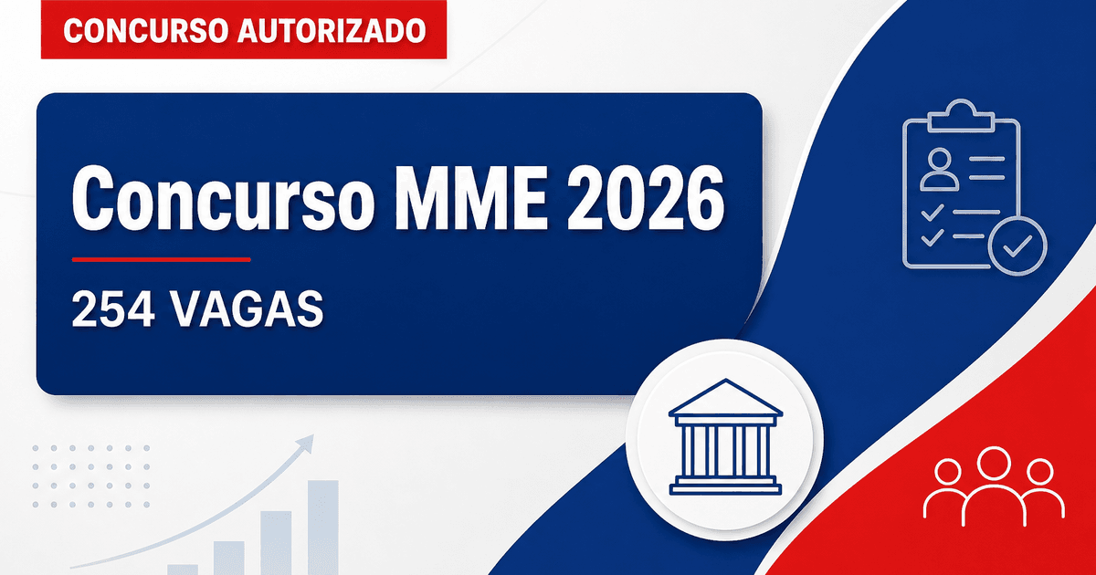 Concurso MME: órgão envia pedido para edital com 254 vagas - MME: órgão envia pedidora edital com 254 vagas