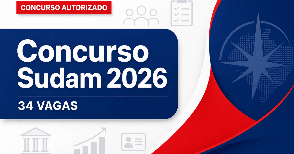 Concurso Sudam: pedido para edital com 34 vagas é enviado ao MGI - Sudam: pedidora edital com 34 vagas é enviado ao MGI
