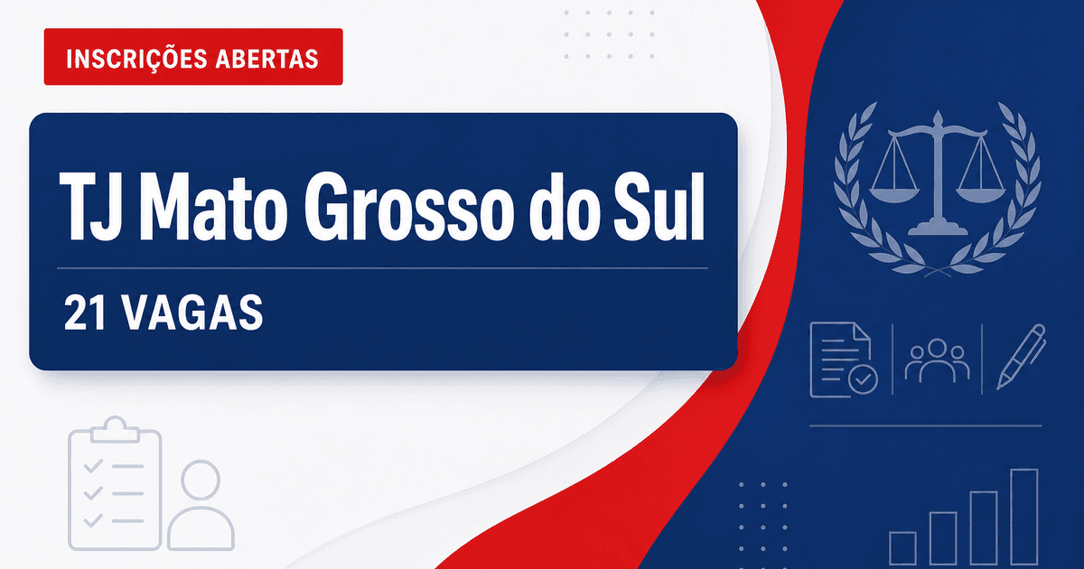 Processo seletivo do TJ MS: inscrições para 21 vagas entra na reta final - Tribunal de Justiça do Mato Grosso do Sul