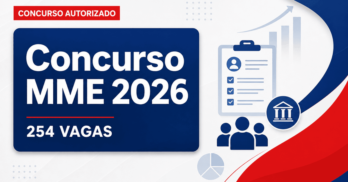 Concurso MME: pedido de autorização para 254 vagas de nível superior - MME: pedido de autorizaçãora 254 vagas de nível superior