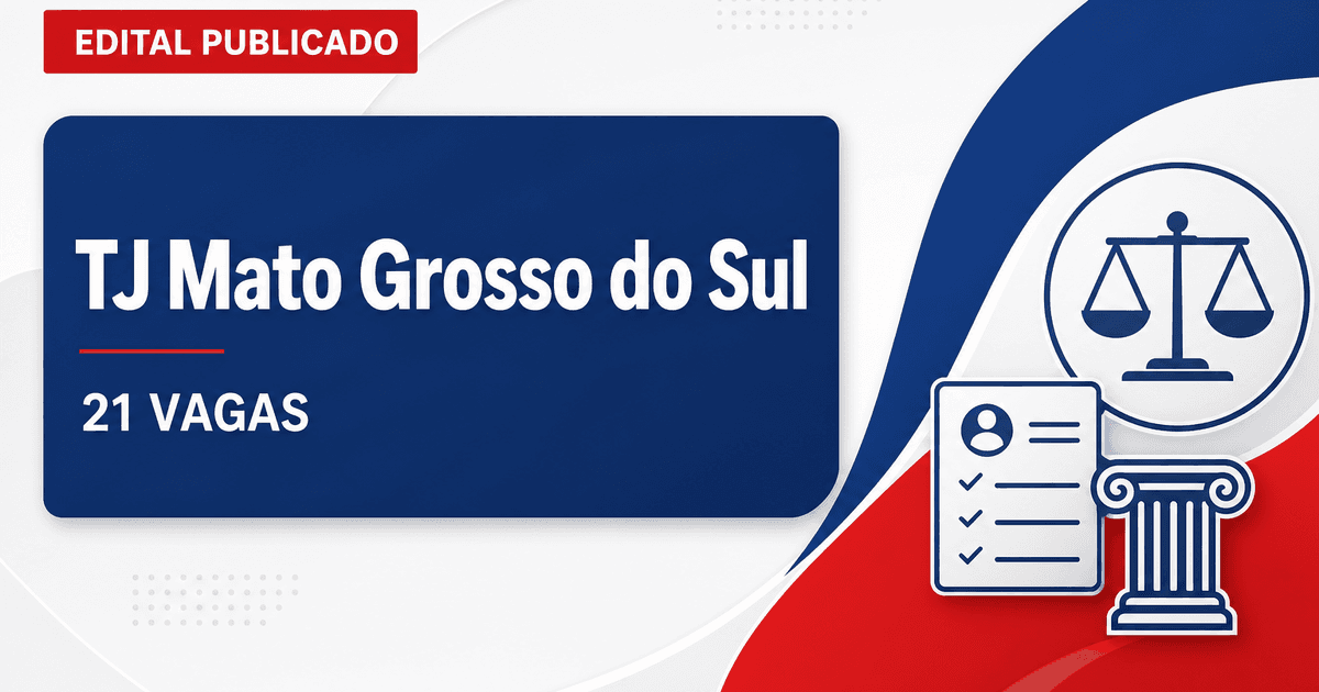 Tribunal de Justiça de Mato Grosso do Sul concurso juiz leigo com 21 vagas - Tribunal de Justiça de Mato Grosso do Sul