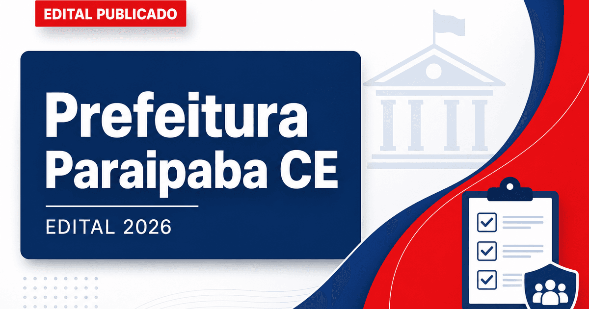 Prefeitura de Paraipaba - CE abre processo seletivo com vagas de nível superior na área da educação - Prefeitura de Paraipaba