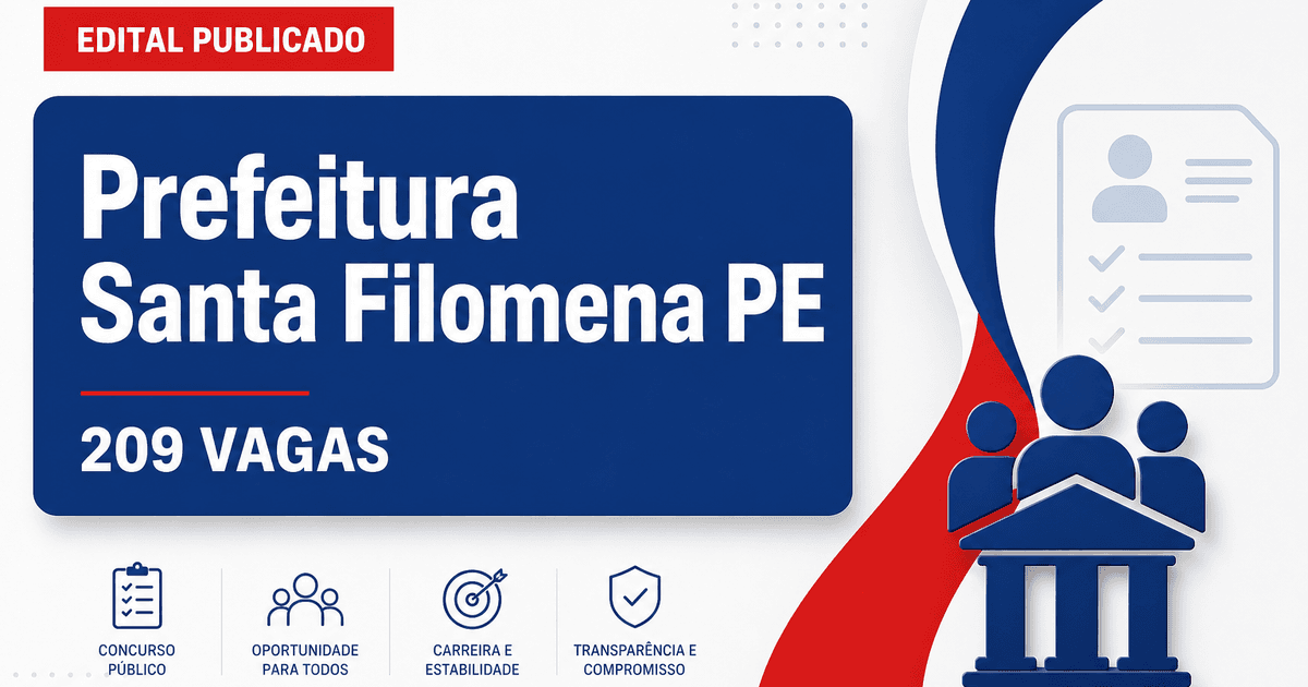 Prefeitura de Santa Filomena: Prefeitura de Santa Filomena - PE retifica concurso público com vagas para todos os níveis - Prefeitura de Santa Filomena
