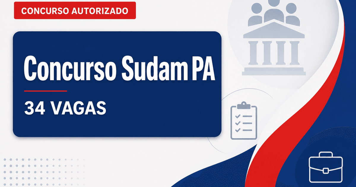 Concurso Sudam: novo pedido encaminhado para preencher 34 vagas - Sudam: novo pedido encaminhadora preencher 34 vagas