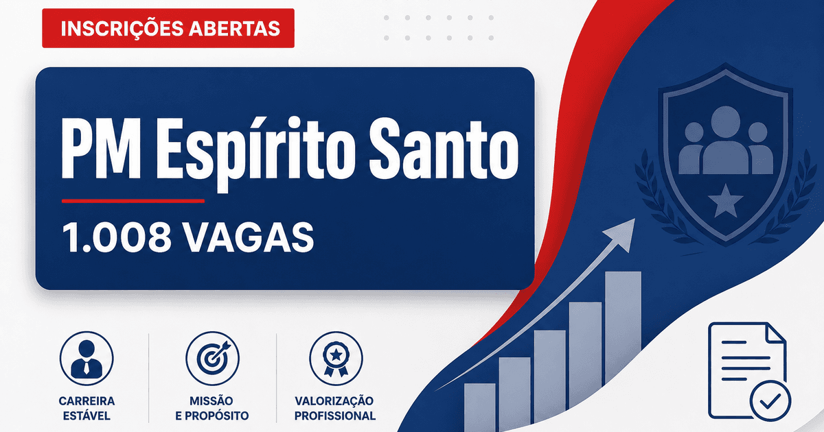 Concurso da PM ES abre inscrições para soldados com 1.008 vagas - Polícia Militar