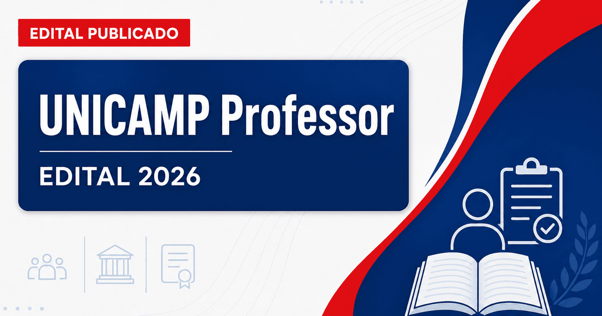 UNICAMP-SP abre concurso público para professor doutor em Literatura Geral e Comparada - Universidade Estadual de Campinas