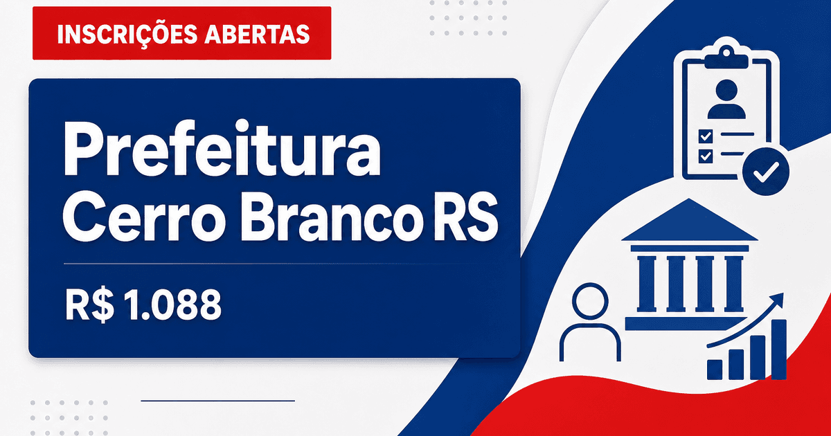 Prefeitura de Cerro Branco: Prefeitura de Cerro Branco - RS abre seleção para Auxiliar em Saúde Bucal - Prefeitura de Cerro Branco