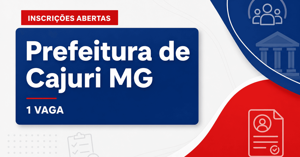 Prefeitura de Cajuri: Prefeitura de Cajuri - MG abre processo seletivo para Agente de Combate às Endemias - Prefeitura de Cajuri
