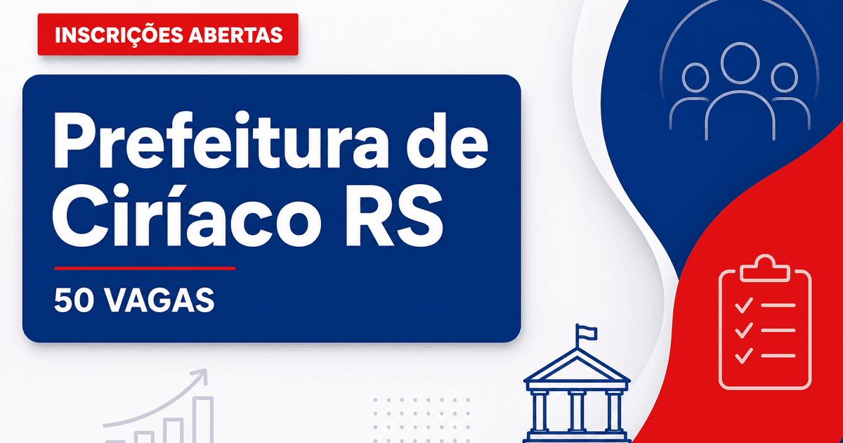 Prefeitura de Ciríaco: Prefeitura de Ciríaco - RS abre concurso público com salários de até R$ 6.607,59 - Prefeitura de Ciríaco