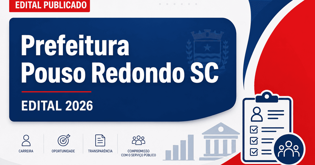 Concurso Prefeitura de Pouso Redondo SC: cadastro reserva engenheiro ambiental - Prefeitura de Pouso Redondo