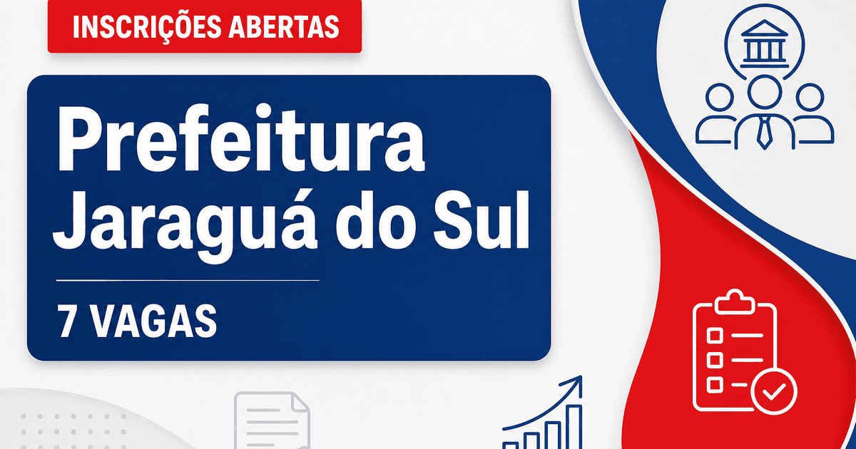 Prefeitura de Jaraguá do Sul SC abre processo seletivo com 7 vagas na Saúde - Prefeitura de Jaraguá do Sul
