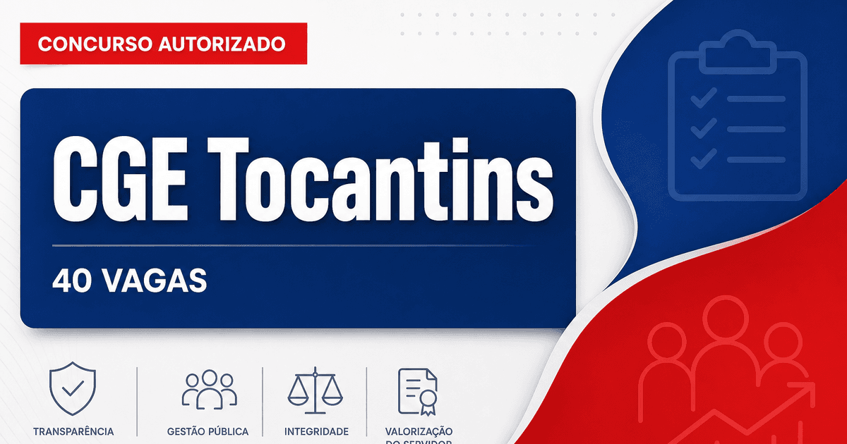 Concurso CGE TO tem comissão formada para 40 vagas de analista - Controladoria Geral do Estado