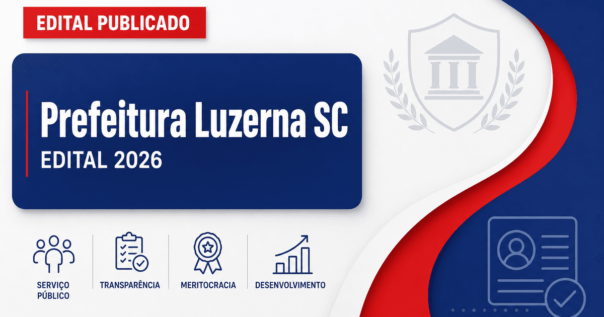Prefeitura de Luzerna SC abre processo seletivo para cadastro de reserva - Prefeitura de Luzerna