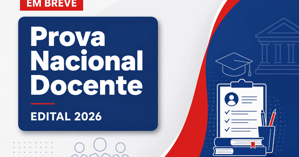 Prova Nacional Docente 2026 oferece oportunidades em diversas áreas da educação básica - Prova Nacional Docente oferece oportunidades em diversas áreas da educação bási