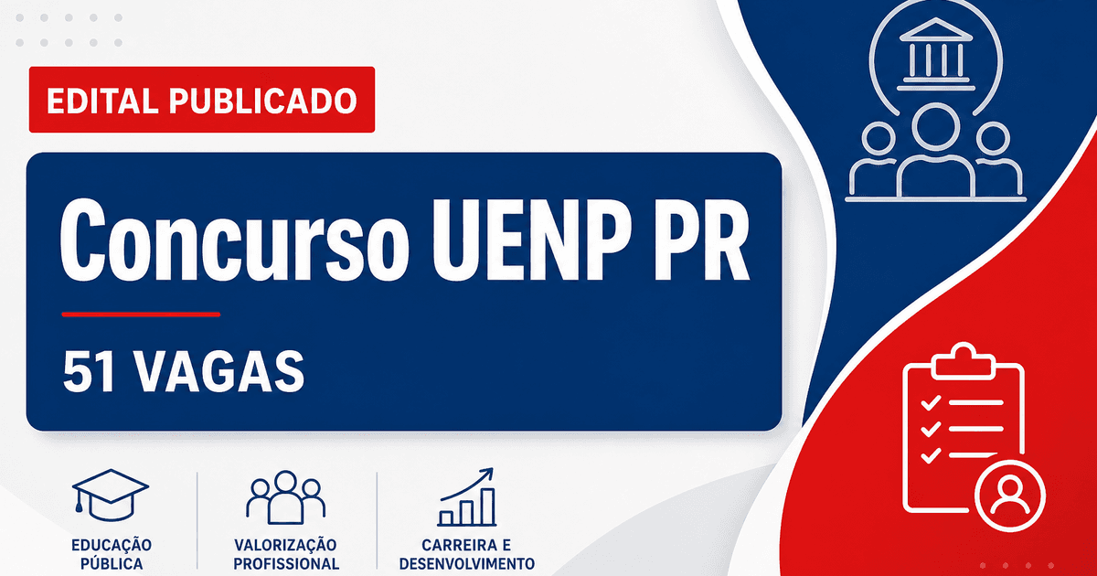 Concurso da UENP: edital oferece 51 vagas e salário acima de R$ 7 mil - Universidade Estadual do Norte do Paraná