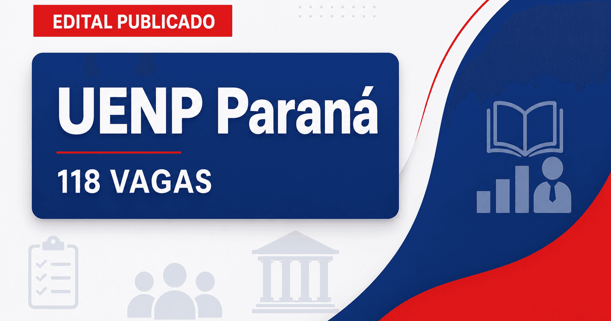 Concurso Universidade Estadual do Norte do Paraná UENP oferece 118 vagas - Universidade Estadual do Norte do Paraná