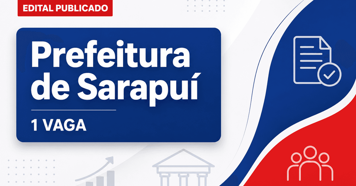Concurso Prefeitura de Sarapuí SP abre 1 vaga para tecnólogo em turismo - Prefeitura de Sarapuí
