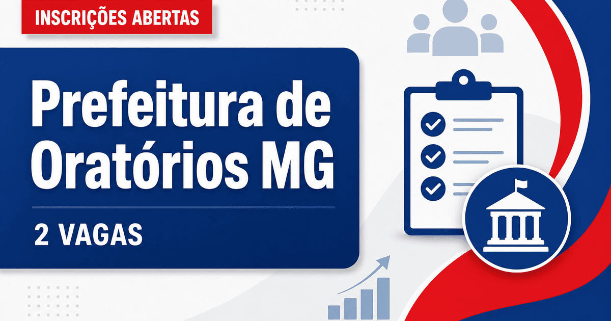Prefeitura de Oratórios: Prefeitura de Oratórios - MG abre processo seletivo para professores - Prefeitura de Oratórios