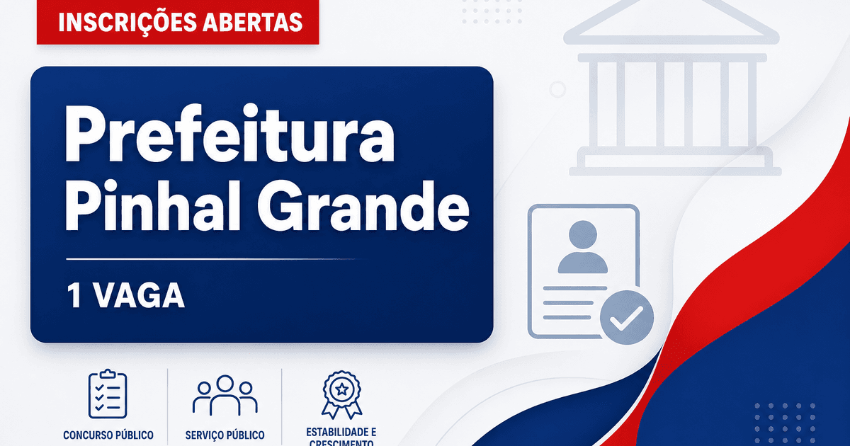 Prefeitura de Pinhal Grande RS abre processo seletivo para agente de saúde com 1 vaga - Prefeitura de Pinhal Grande