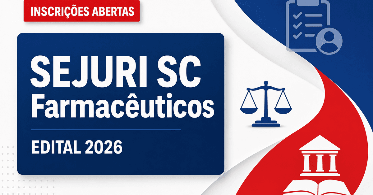 SEJURI - SC abre processo seletivo para farmacêuticos - Secretaria de Justiça e Regulação Institucional