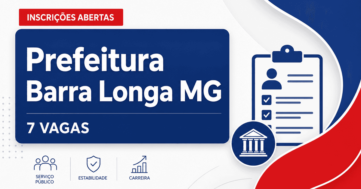 Prefeitura de Barra Longa MG abre processo seletivo com 7 vagas de agente de saúde - Prefeitura de Barra Longa