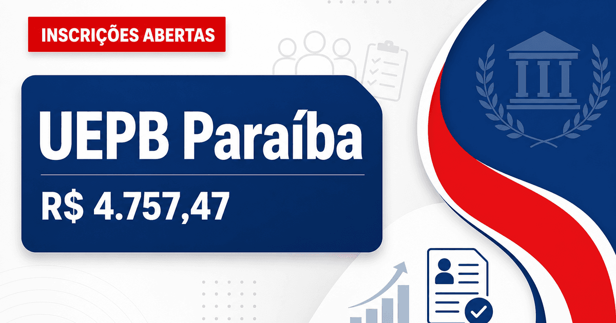 UEPB - PB abre seleção com salários de até R$ 4.757,47 - Universidade Estadual da Paraíba