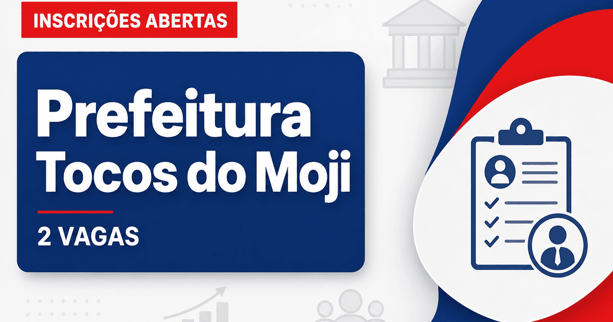 Prefeitura de Tocos do Moji: Prefeitura de Tocos do Moji - MG abre processo seletivo para enfermeiros - Prefeitura de Tocos do Moji