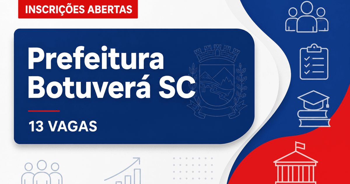 Prefeitura de Botuverá: Prefeitura de Botuverá - SC abre processo seletivo com salários de até R$ 14.036,13 - Prefeitura de Botuverá