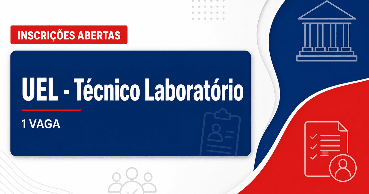 UEL - Universidade Estadual de Londrina: UEL - PR abre vaga para técnico em laboratório na área de bioquímica e biotecno - Universidade Estadual de Londrina