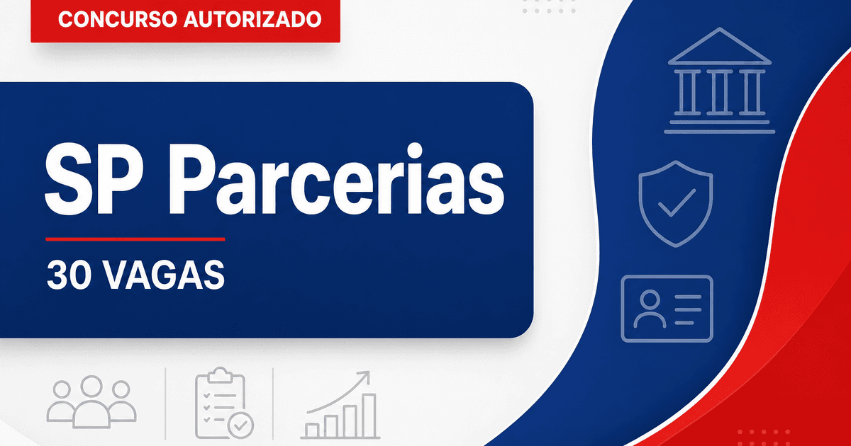 Concurso SP Parcerias: definida banca organizadora para seleção com 30 vagas - SP Parcerias