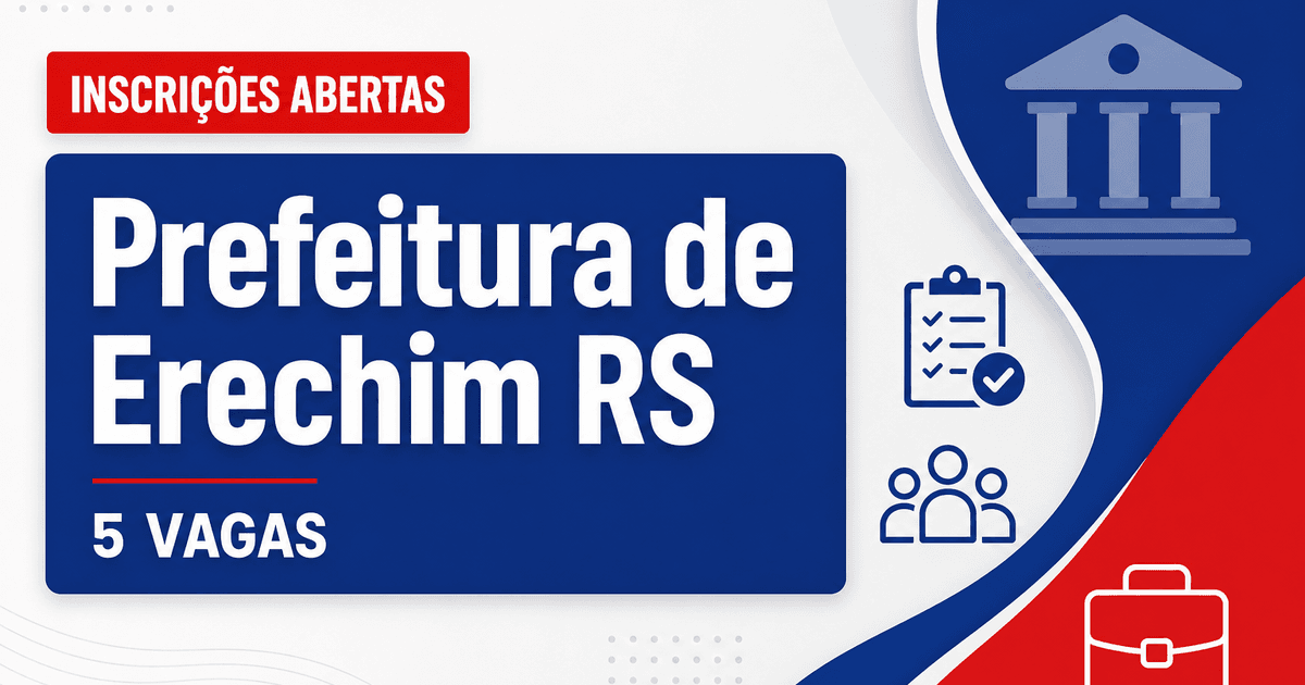 Prefeitura de Erechim: Prefeitura de Erechim - RS abre seleção para enfermeiros com salários de R$ 9.083,03 - Prefeitura de Erechim
