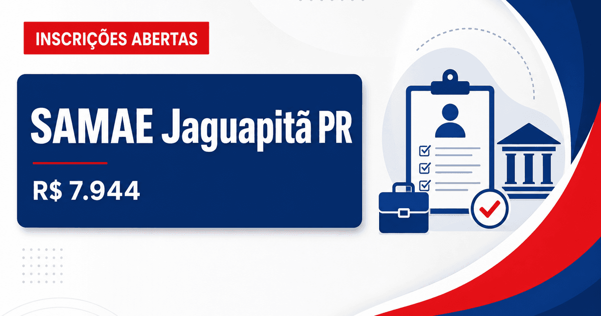 SAMAE de Jaguapitã - PR abre concurso público com salários de até R$ 7.944,94 - Serviço Autônomo de Água e Esgoto de Jaguapitã