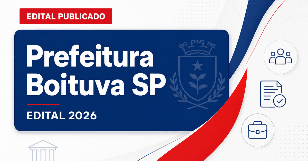 Prefeitura de Boituva - SP abre concurso público com vagas de nível superior - Prefeitura de Boituva