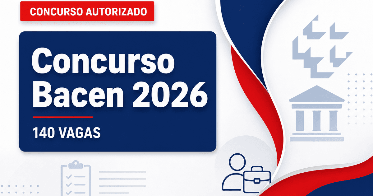 Concurso Bacen terá 140 vagas autorizadas para dois cargos - Bacen terá 140 vagas autorizadasra dois cargos