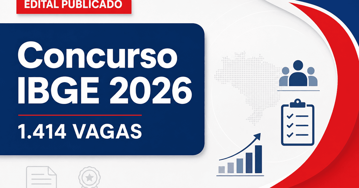 Concurso IBGE: sai edital com 1.414 vagas de analista e agente - IBGE: sai edital com 1.414 vagas de analista e agente