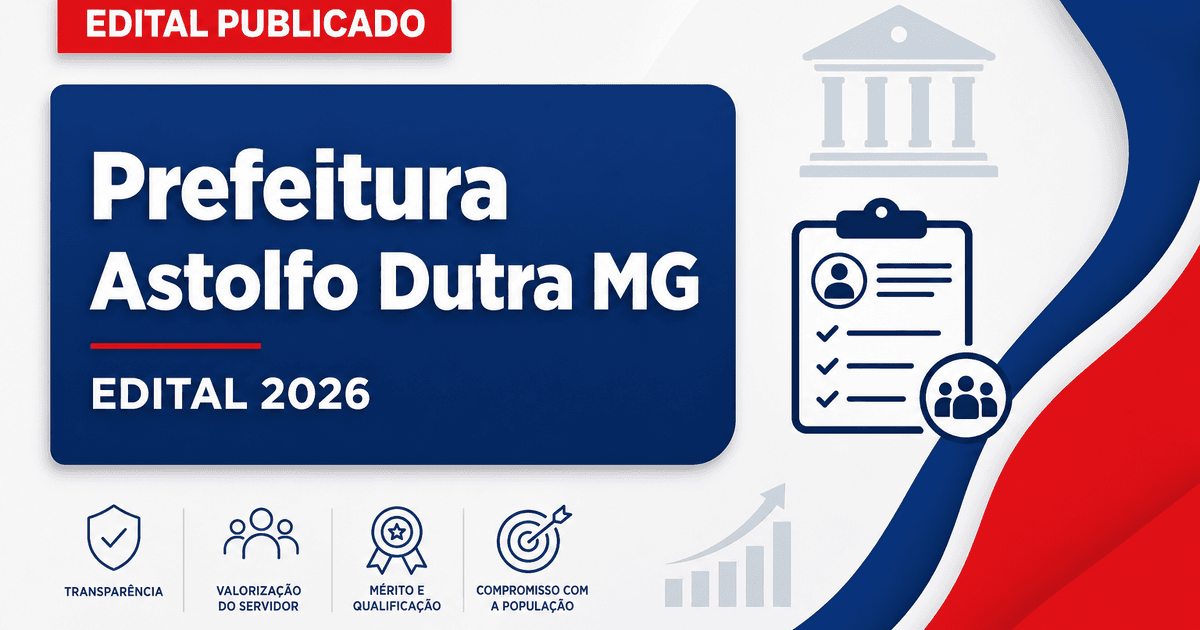 Prefeitura de Astolfo Dutra - MG abre processo seletivo para Técnico em Enfermagem - Prefeitura de Astolfo Dutra