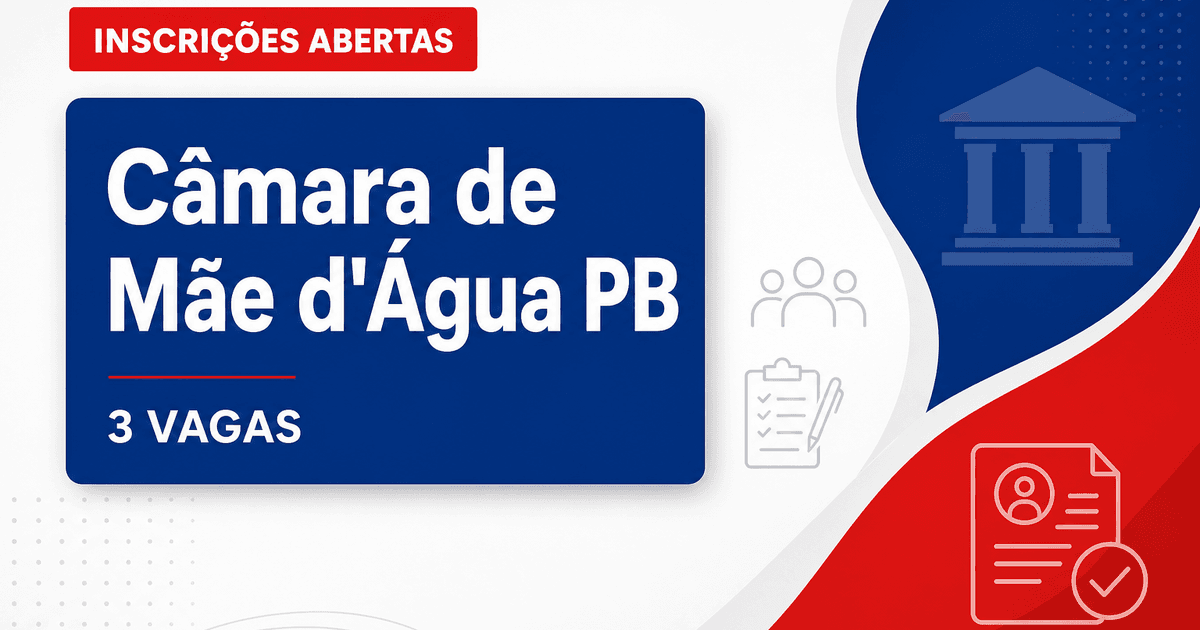 Câmara de Mãe d'Água: Câmara de Mãe d'Água - PB abre concurso público para cargos de nível médio - Câmara Municipal de Mãe d'Água