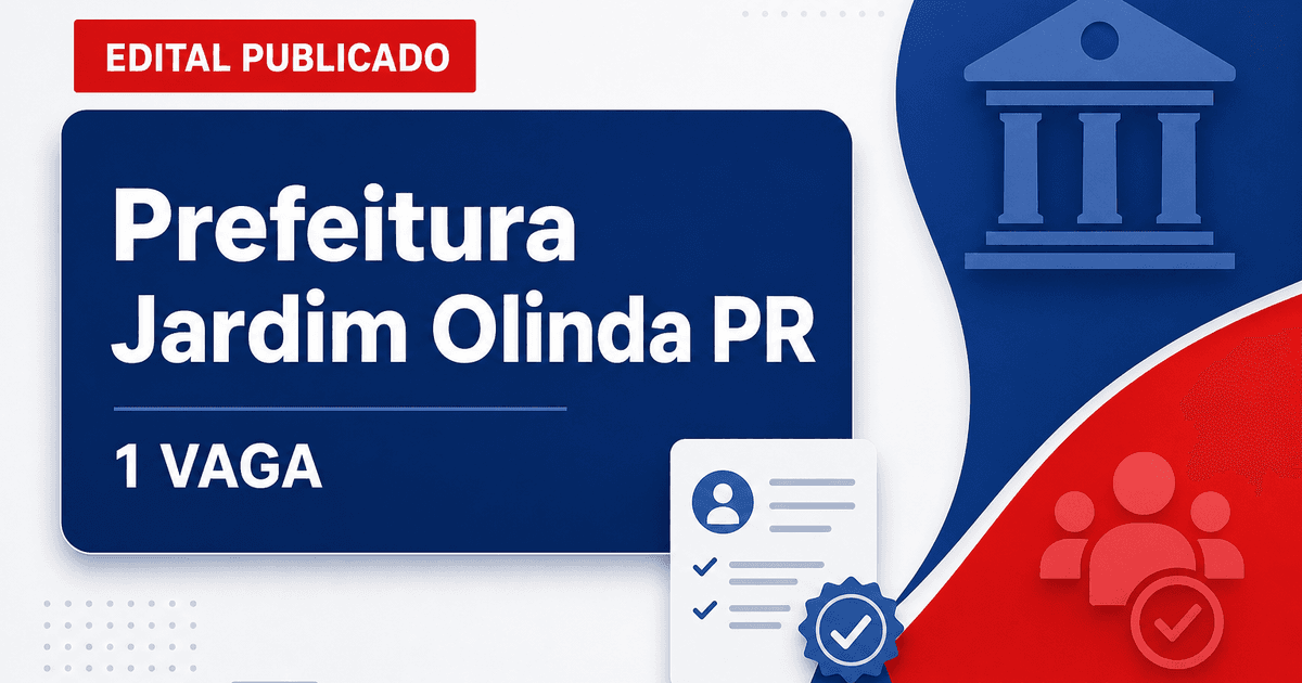 Prefeitura de Jardim Olinda PR abre concurso com 1 vaga para fonoaudiólogo - Prefeitura de Jardim Olinda