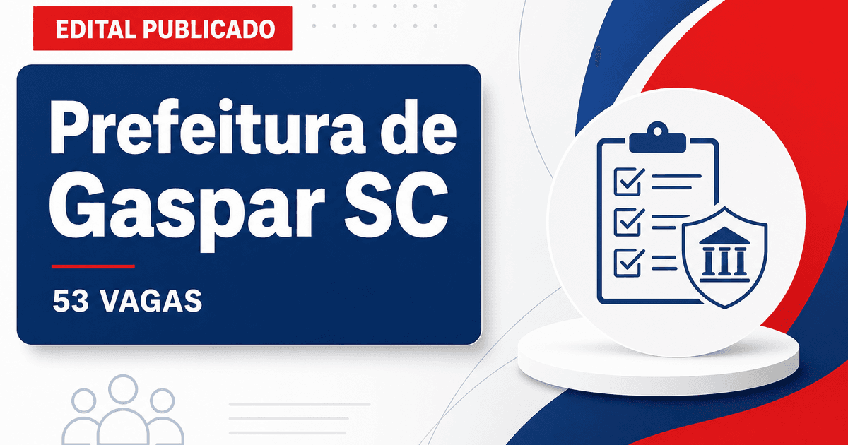 Prefeitura de Gaspar SC abre processo seletivo com 53 vagas para ACS - Prefeitura de Gaspar