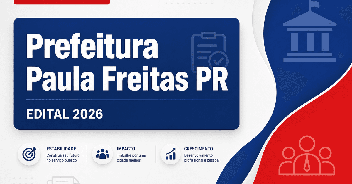 Prefeitura de Paula Freitas - PR abre processo seletivo para cargos na área da saúde - Prefeitura de Paula Freitas