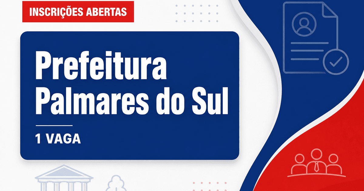 Prefeitura de Palmares do Sul RS abre processo seletivo com 1 vaga para engenheiro civil - Prefeitura de Palmares do Sul