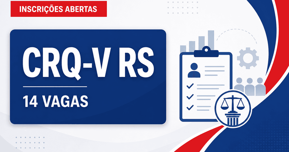 CRQ-V - Conselho Regional de Química da 5ª Região: CRQ-V - RS abre concurso público com remunerações de até R$ 7.600,00 - Conselho Regional de Química da 5ª Região