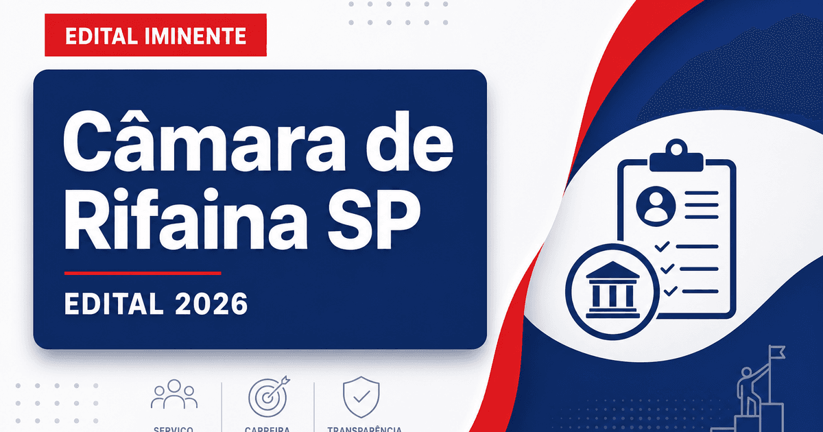 Concurso Câmara de Rifaina SP: definida banca para cargos de níveis médio e superior - Câmara de Rifaina