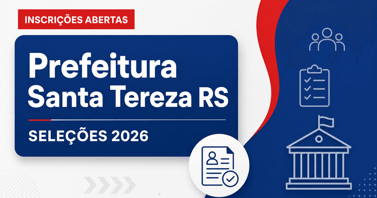 Prefeitura de Santa Tereza - RS abre seleções para Técnico de Enfermagem e Servente - Prefeitura de Santa Tereza