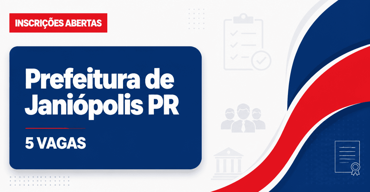 Prefeitura de Janiópolis: Prefeitura de Janiópolis - PR abre concurso público com salários de até R$ 4,3 mil - Prefeitura de Janiópolis