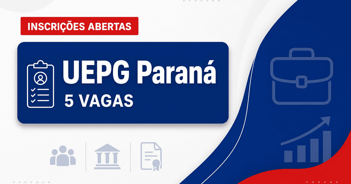 UEPG - Universidade Estadual de Ponta Grossa: UEPG - PR abre processo seletivo com salários de até R$ 7.997,72 - Universidade Estadual de Ponta Grossa
