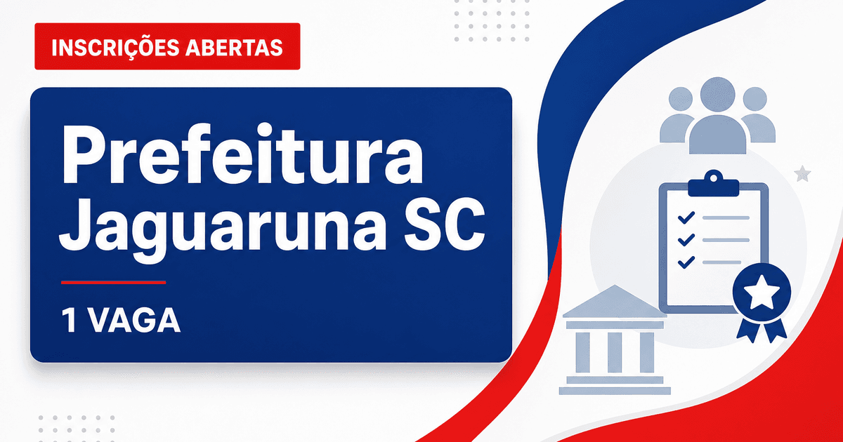 Prefeitura de Jaguaruna SC abre processo seletivo com 1 vaga para professor bilíngue - Prefeitura de Jaguaruna